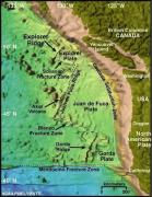 The Cascadia Subduction Zone is a 1,000-kilometer-long subduction zone stretching from California to British Columbia. Credit: National Oceanic and Atmospheric Administration